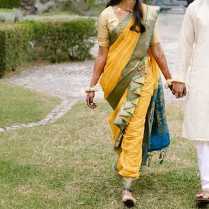 Pre-stitched Marathi nauvari sari